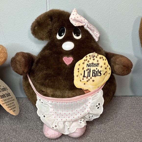 3 Vintage 1984 Nestle Plush Chocolate Chips Milky, Lil Bits, Scotchy With Tags - Picture 6 of 10